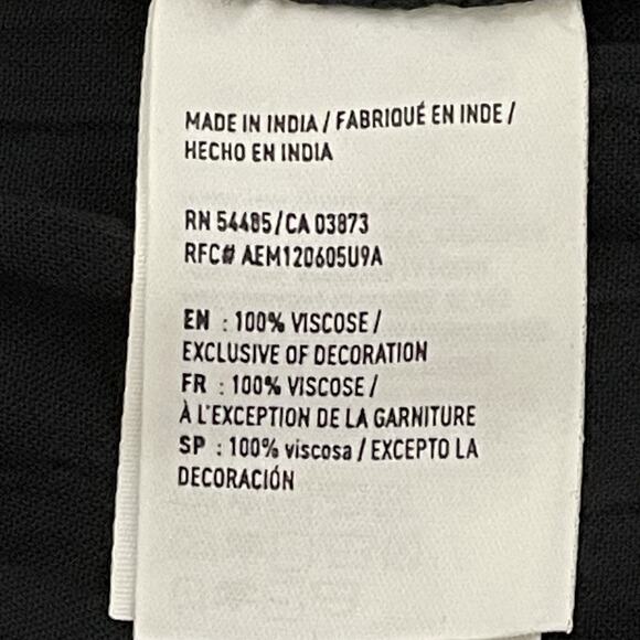 American Eagle Tiered Peasant Dress Size XS Black Embroidered Tassels Boho NEW - Picture 10 of 12